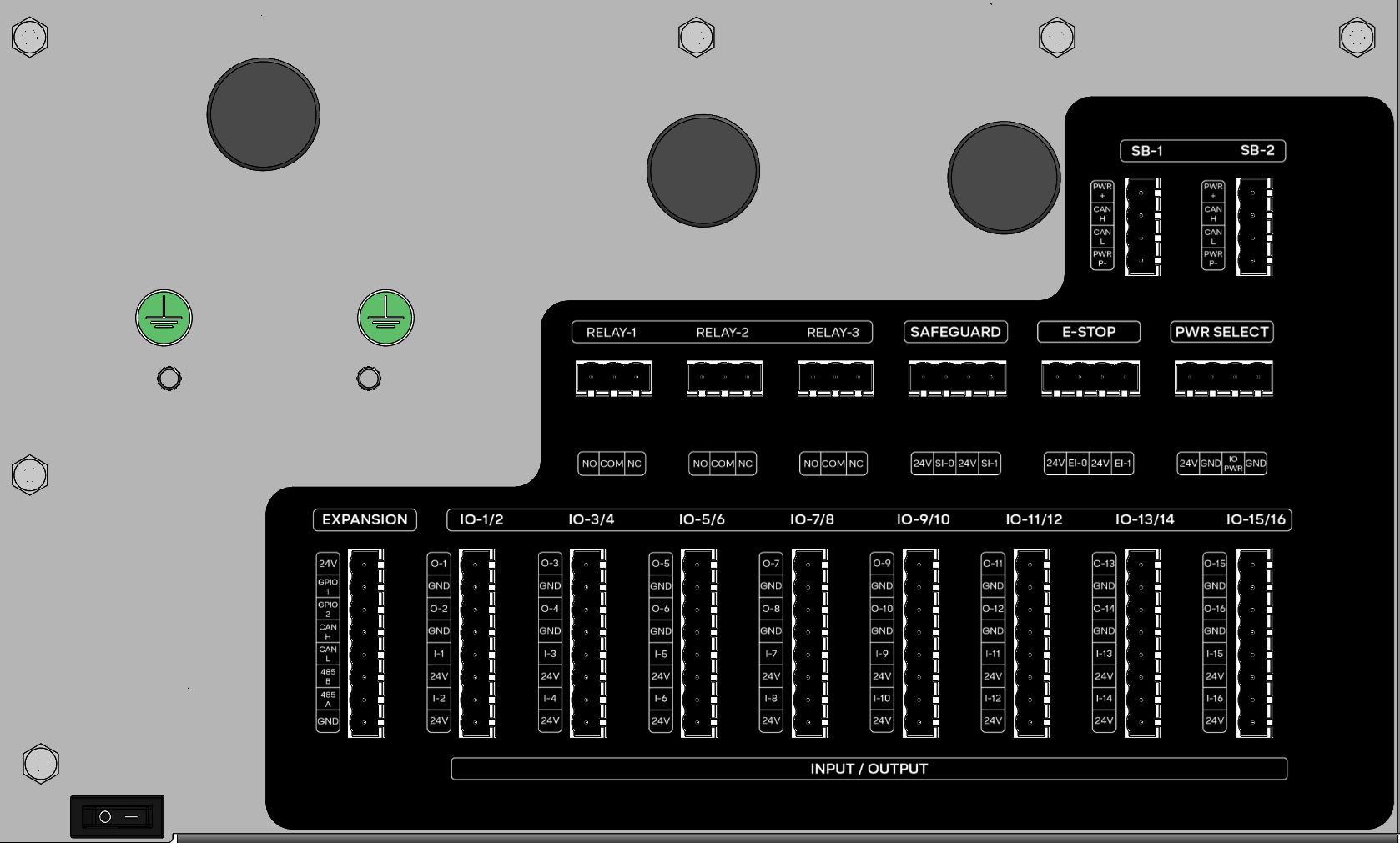 Thor’s control box’s front panel